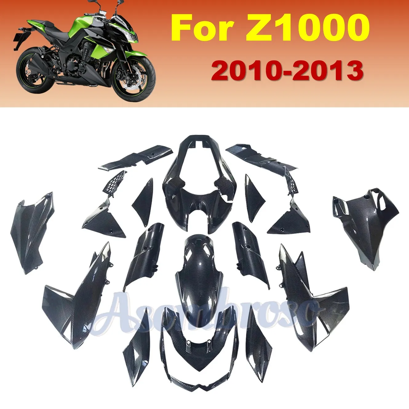 Z1000 2010 カーボンパーツセット Carbon Fiber Fairings For KAWASAKI Z1000 2010 2011 2012 2013