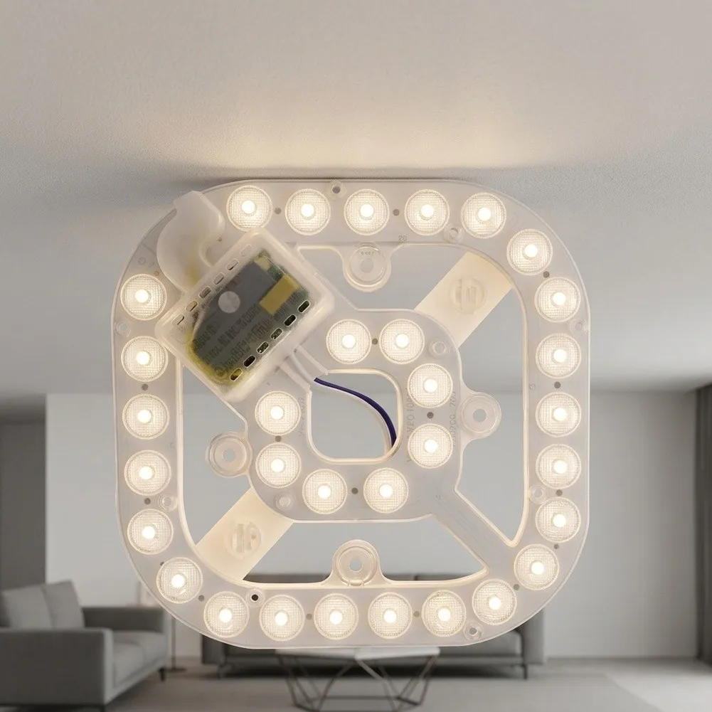 24W Dimmable LED Ceiling Light Panel 2500lm with Tricolor Output and Magnetic Attachment for Modern Room Upgrades