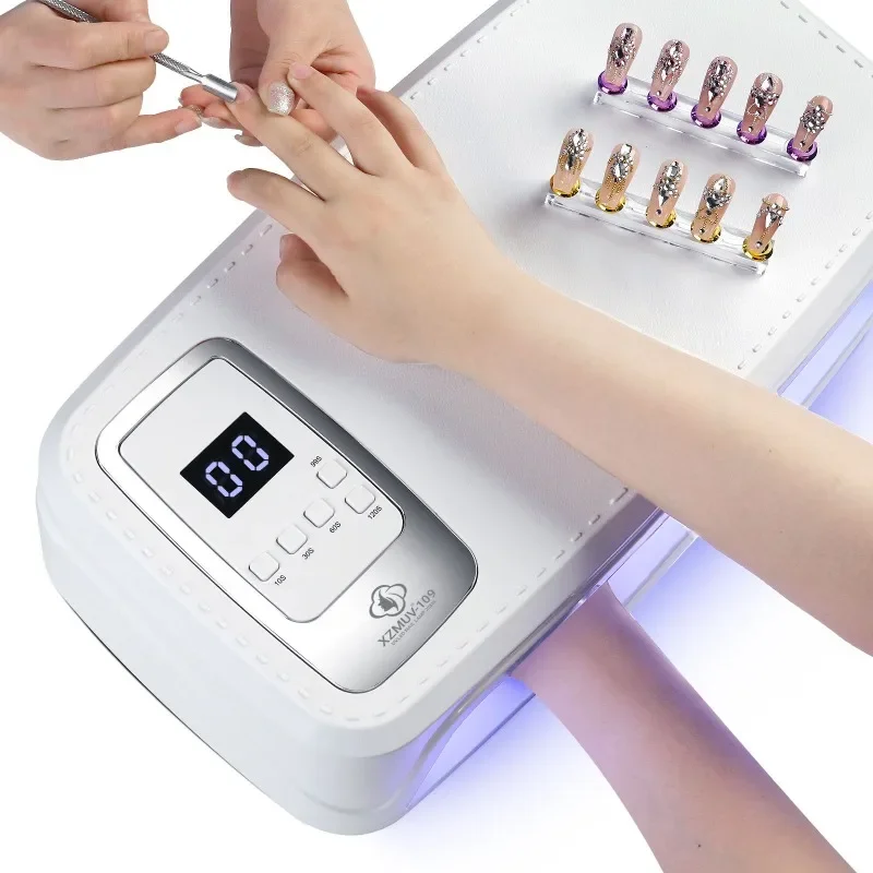 

Professional UV LED Gel Nail Lamp 256W 96 LEDs Fast Drying Large Space Manicure Pedicure 5 Timer Settings Salon Home Use