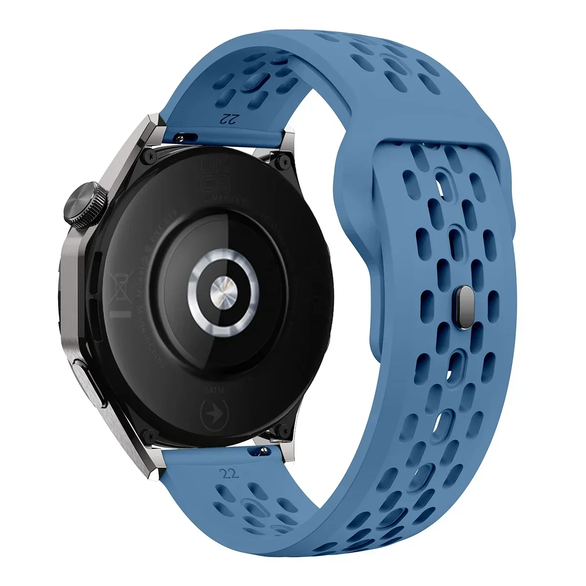 Силиконовый ремешок с отверстием 18 мм, 20 мм, 22 мм для Samsung Galaxy Watch 6 5 4 для Huawei GT4 3 GT2 pro, браслет для Garmin Vivoactive 4, ремешок