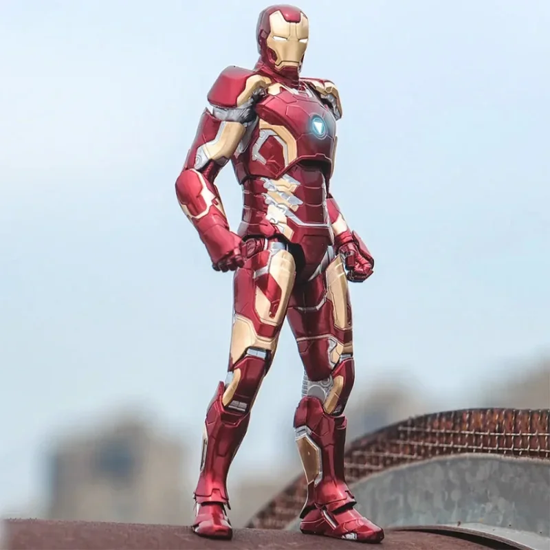 Mk42 Iron Man Hands-On 1:10 Eyes And Chest Glow About Seven Inches Joint Activities Handmade Model Ornaments Toy Collection