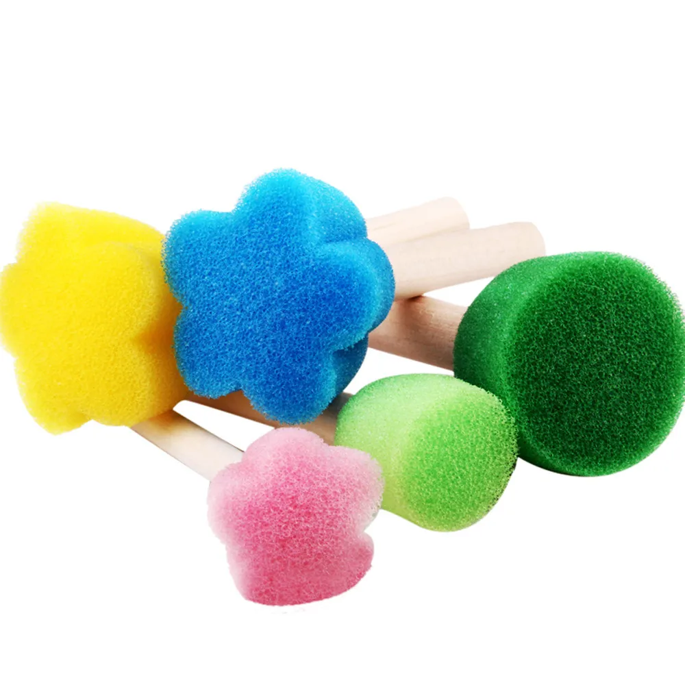 5 Stücke DIY Spielzeug Bunte Muster Spielzeug Malerei Lernwerkzeuge Pinsel Bildung Wolf Party Gefälligkeiten