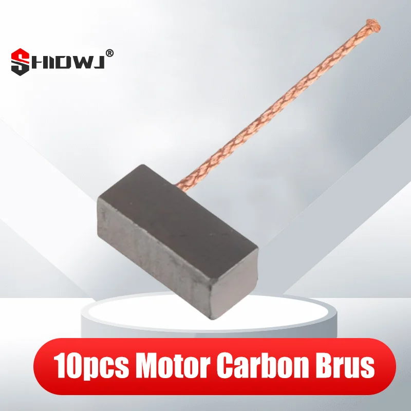 10 шт./лот, угольная щетка для двигателя, для автоматического нагревателя, вентилятора, сменные инструменты для воздуходувки 8*8*18 мм 7x11x17 мм 6*12*17 мм 5x11x18 мм