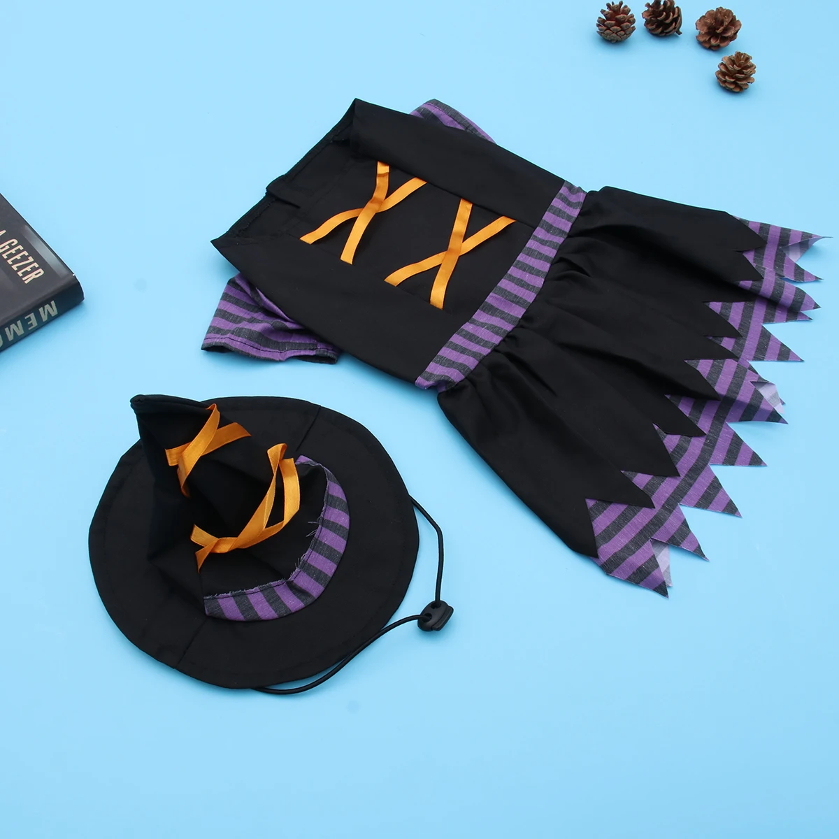 

Set Outfit Halloween Dog Costume Witch for Dogs Clothes Cosplay Apparel Pets Alternative