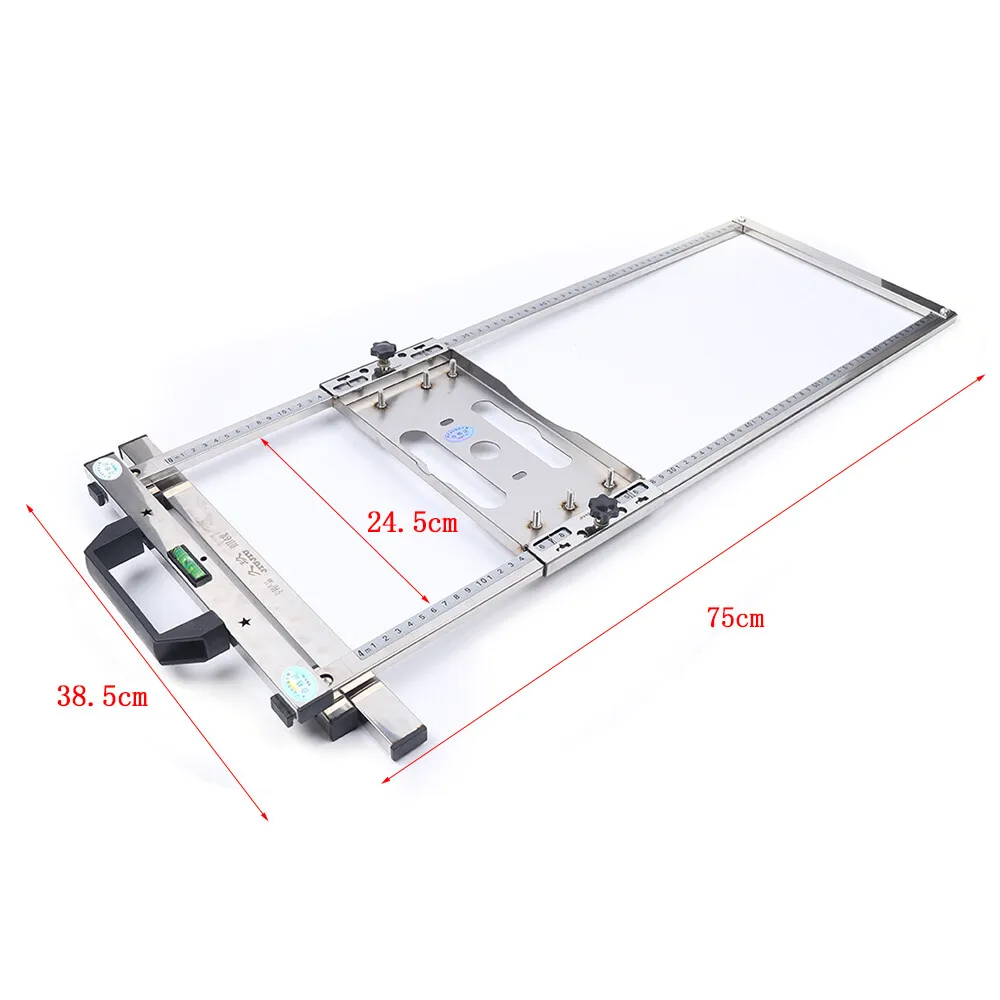 Multi-Purpose Circular Saw Guide Tool Track Rail Woodworking Edge Positioning Cutting Tools with Quick Positioning Horizontal Bubble Design for 4inch（10cm） Saws , Cutting Range 2-60