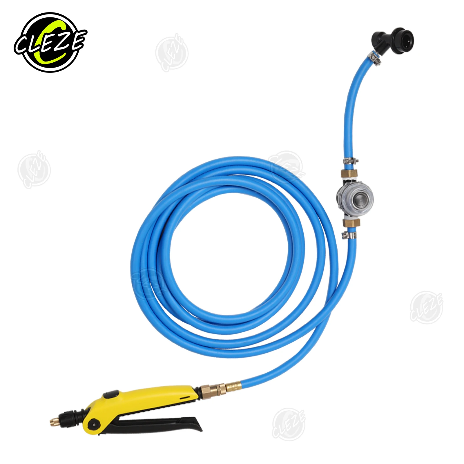 CLEZE 19 Feet High Pressure PPF Car Wrapping Wash Water Hose with Nozzle Spray Gun for Tint Spray Kegs