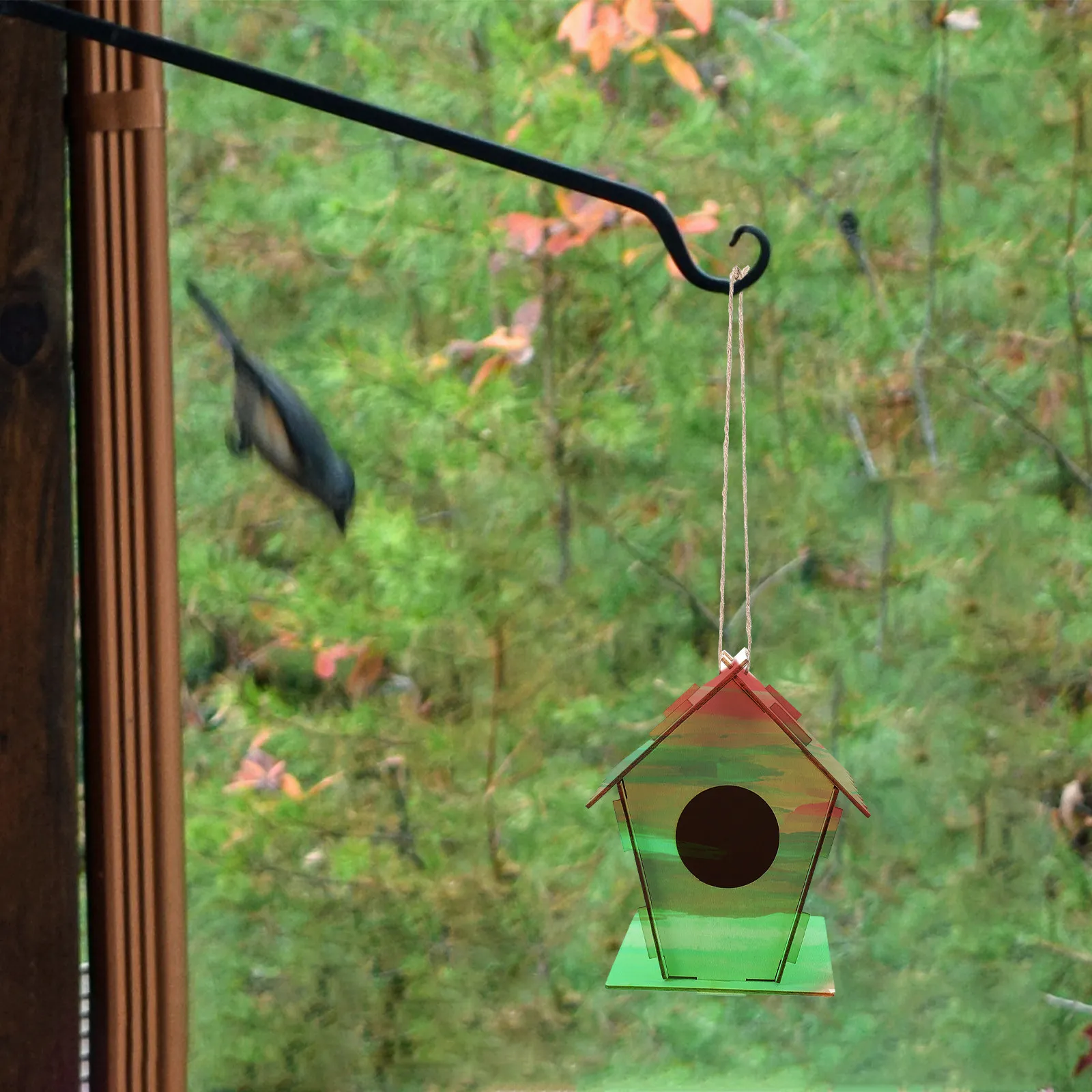 2 Kits de Nichoirs à Oiseaux DIY en Bois, Nid d'Oiseau en Bois pour l'Art du Graffiti des Enfants, Artisanat, Cabane en Bois Légère pour Oiseaux de Compagnie, Bar à Fleurs