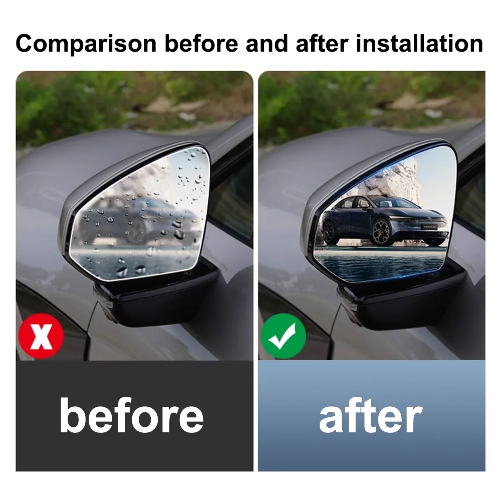 2 Pcs Rear View Mirror Rainproof Film Fit For ZEEKR 7GT 2026 2027 Special Reversing Mirror Film Car Modification Supplies