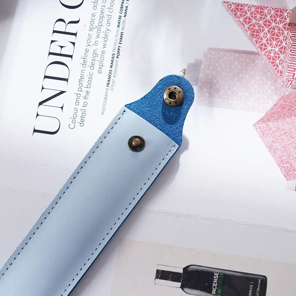 حافظة أقلام جلدية بأكمام واقية، حافظة أقلام رائعة عتيقة، لوازم مكتبية، حامل قلم مصنوع يدويًا لقلم واحد