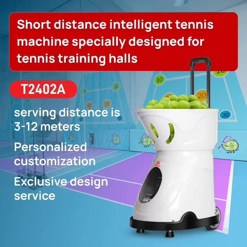 Portable Tennis Ball Machine Automatic Launcher Remote Control Indoor Practice Training Equipment Short Distance