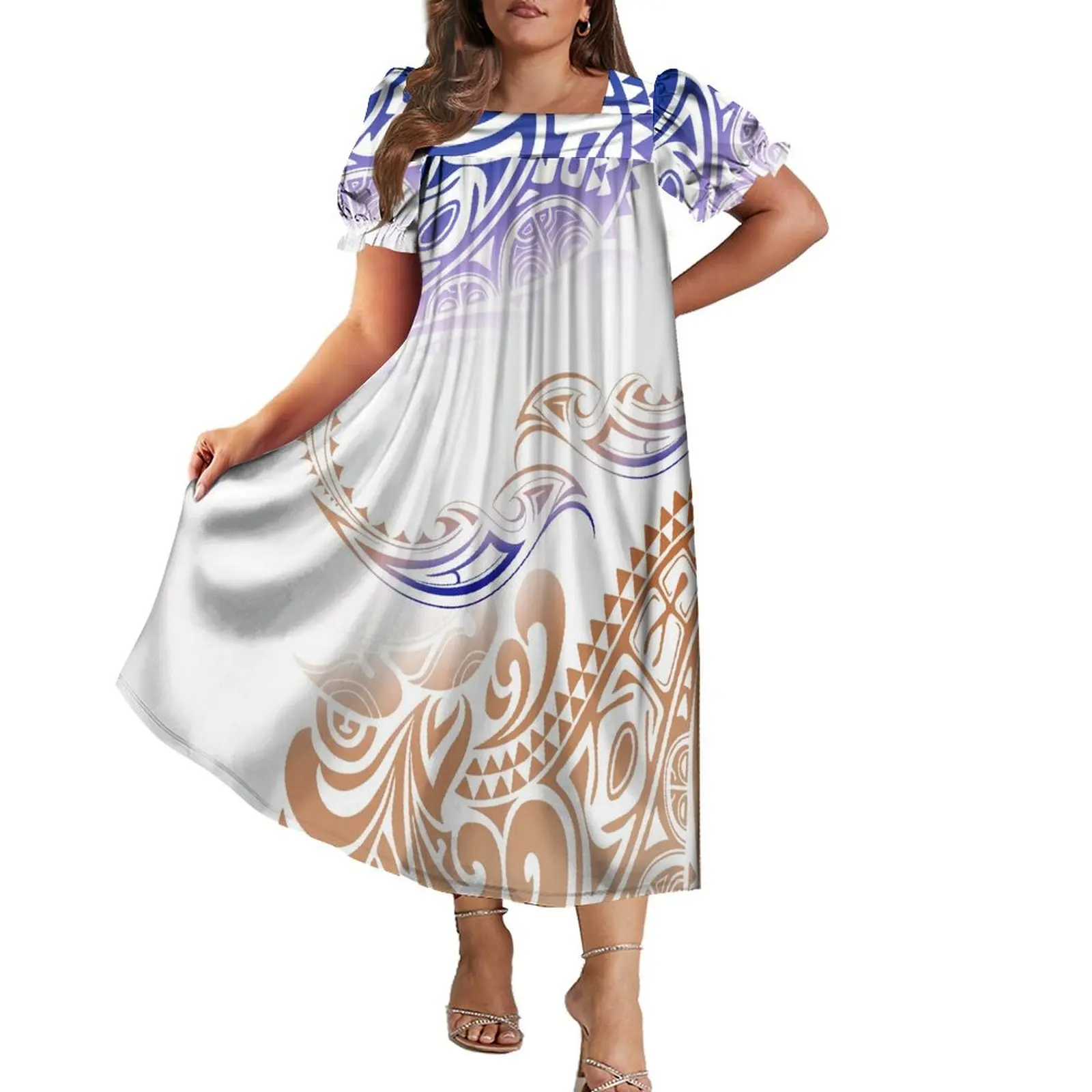 Robe Mumu Personnalisée à Motifs 3D HD, Ensemble de Couple Samoa, Chemise Assortie pour Hommes, Nouvelle Micronésie, 2025