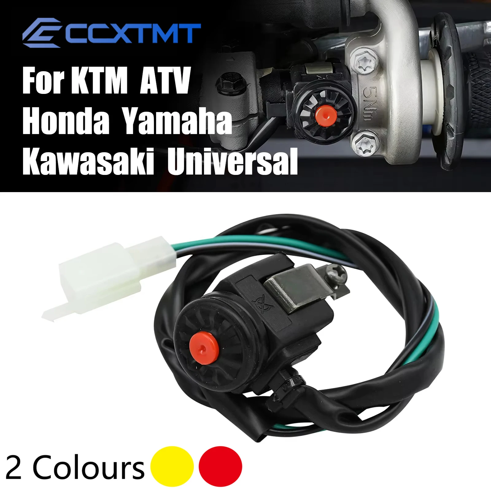 Motorcycle Start and Kill Switch NO/OFF Horn Button Commonly Open Electrical Converter For Yamaha ATV UTV KTM Honda Kawasaki Etc