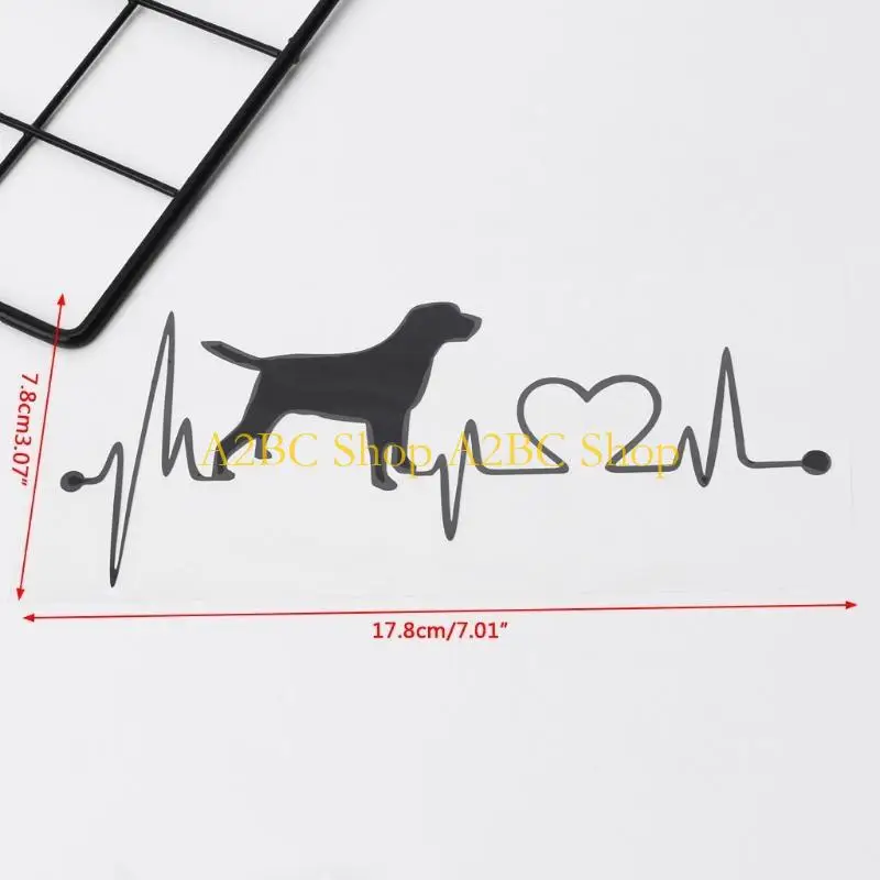 A2BC Truck SUV Decoration for Creative Standard Sticker Window Door Labrador Heartbeat Love Auto Styli