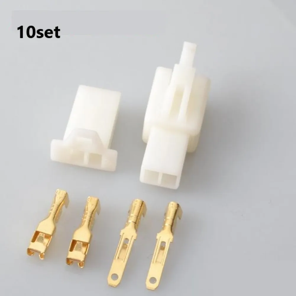 Reliable 2 8mm Motorcycle Male and Female Car Terminal Connectors 23469Pin 10 Complete Sets with Retaining Hooks