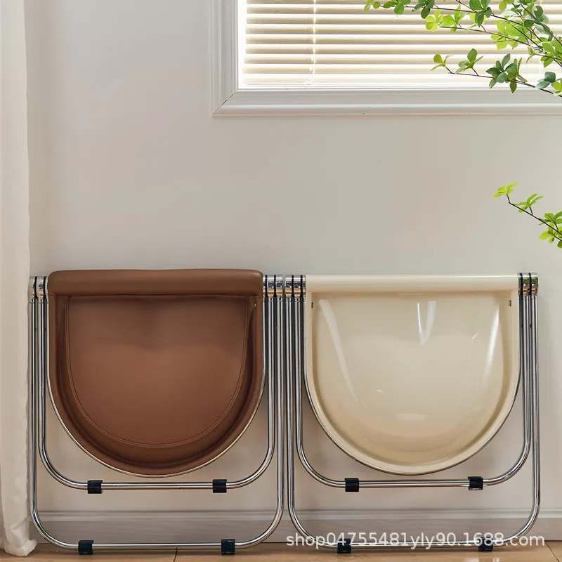 

Joylive Nordic Folding Chair Instagram Popular Dining Chair Home Backrest Modern And Simple Acrylic Makeup Stool