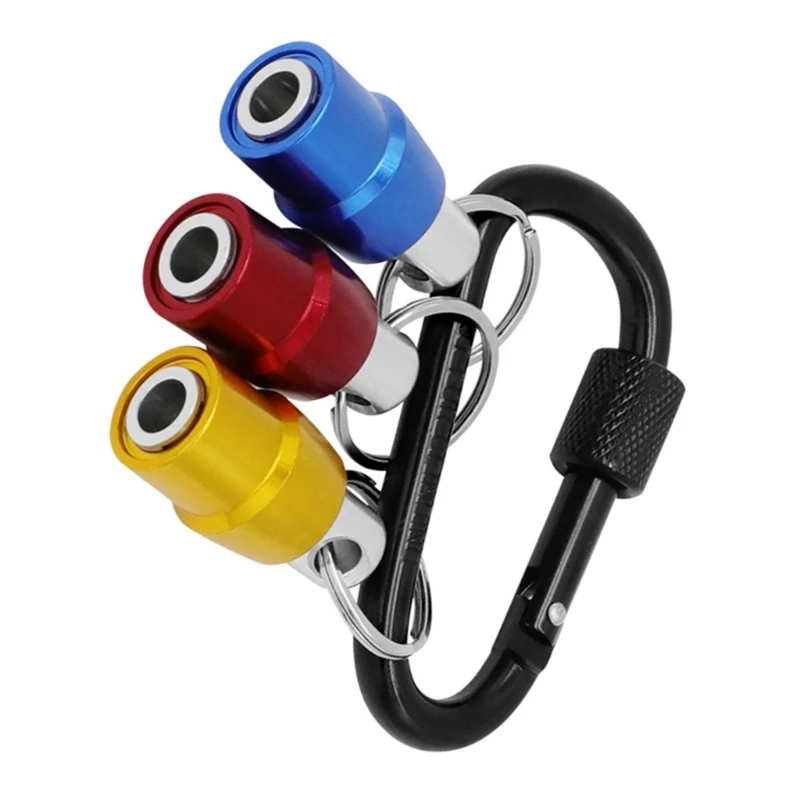 3Pcs 1/4inch Keychains Bit Holder Screwdriver Holder Drill Bit Holder Shanks Keychains Extension