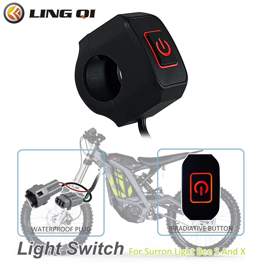 

LINGQI RACING Modified Headlight Switch Control On Off Switches For TALARIA STING SURRON SUR RON Light Bee X Dirt Pit Bike Parts