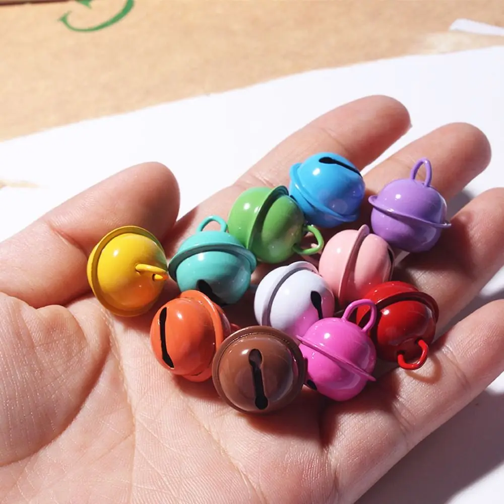 5pcs 18mm Jingle Bells Metal Beads Candy Color Bell Colorful Bell Keyring Pendant Jingle Bells Metal Bell