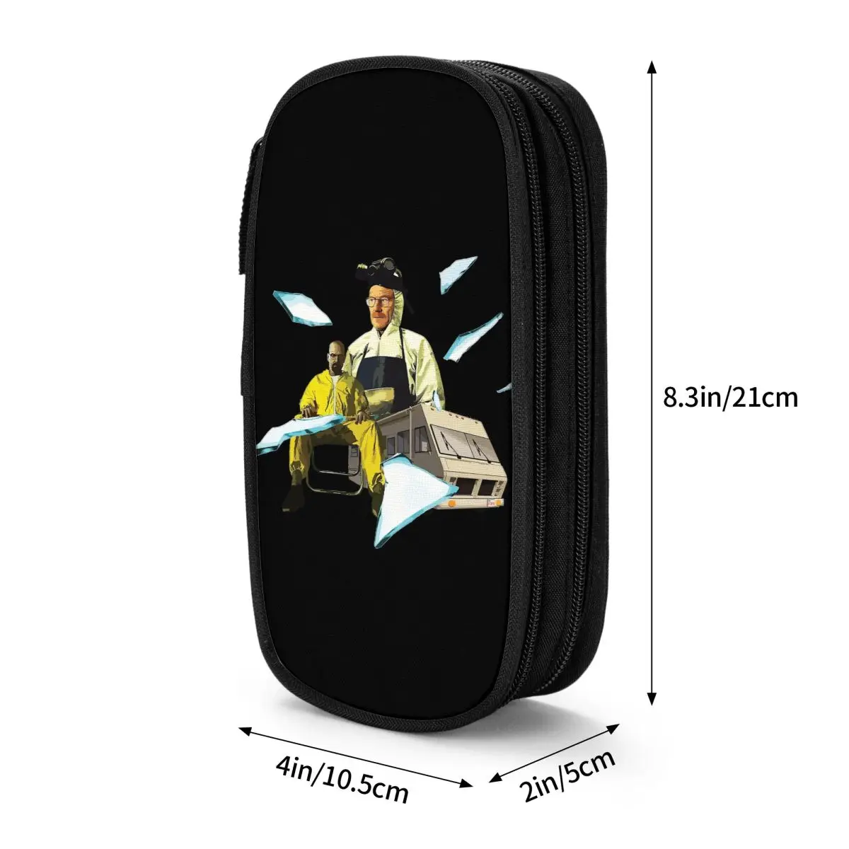 Walter White Pencil Case Fashion Breaking Bad Pen Pencil Bags Student Large Storage Office Gift Pencilcases