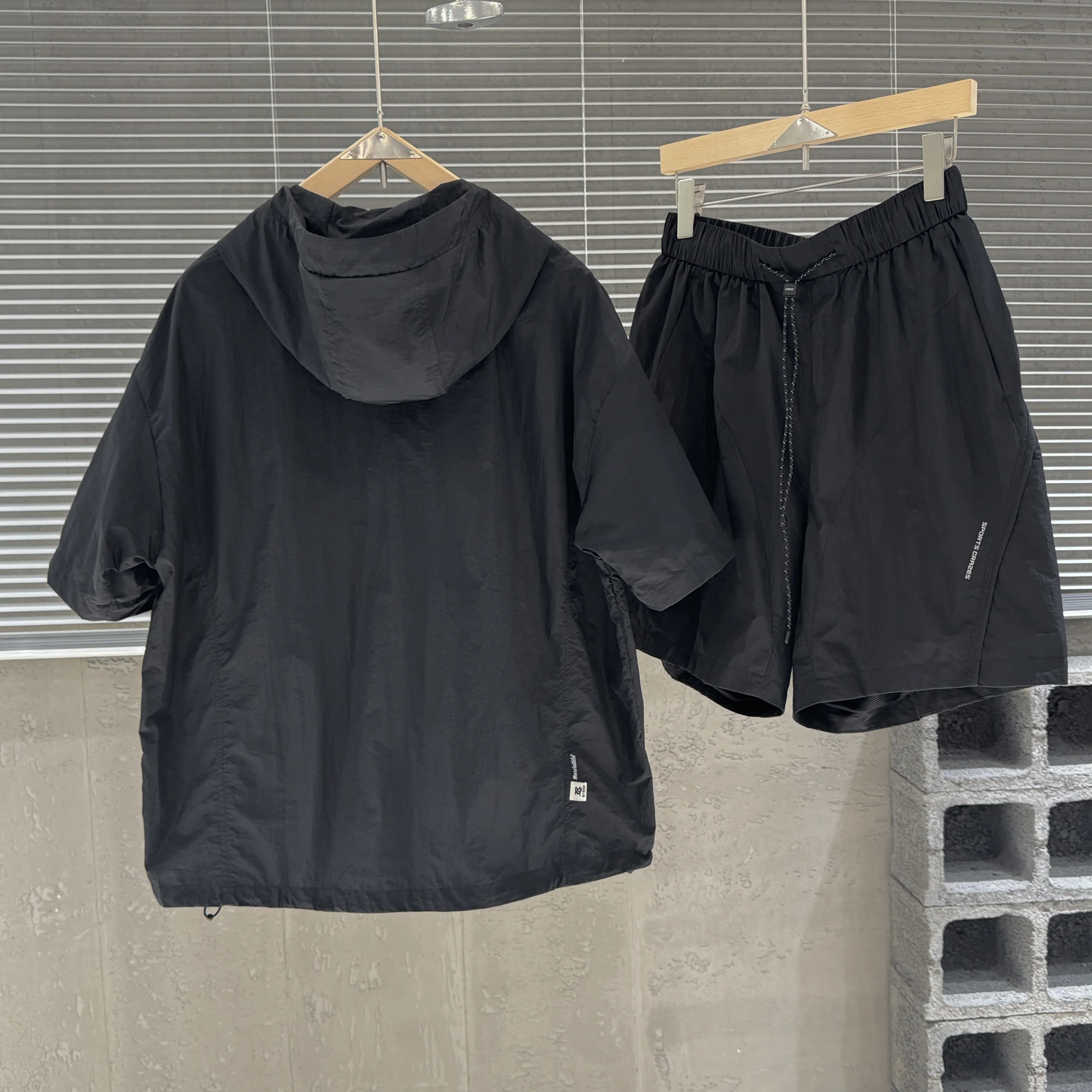 

Men's Summer Casual Sportswear Set Qui Dry ort Sve Outdoor Loose Workwear orts Two Piece Suit Faionable Trendy