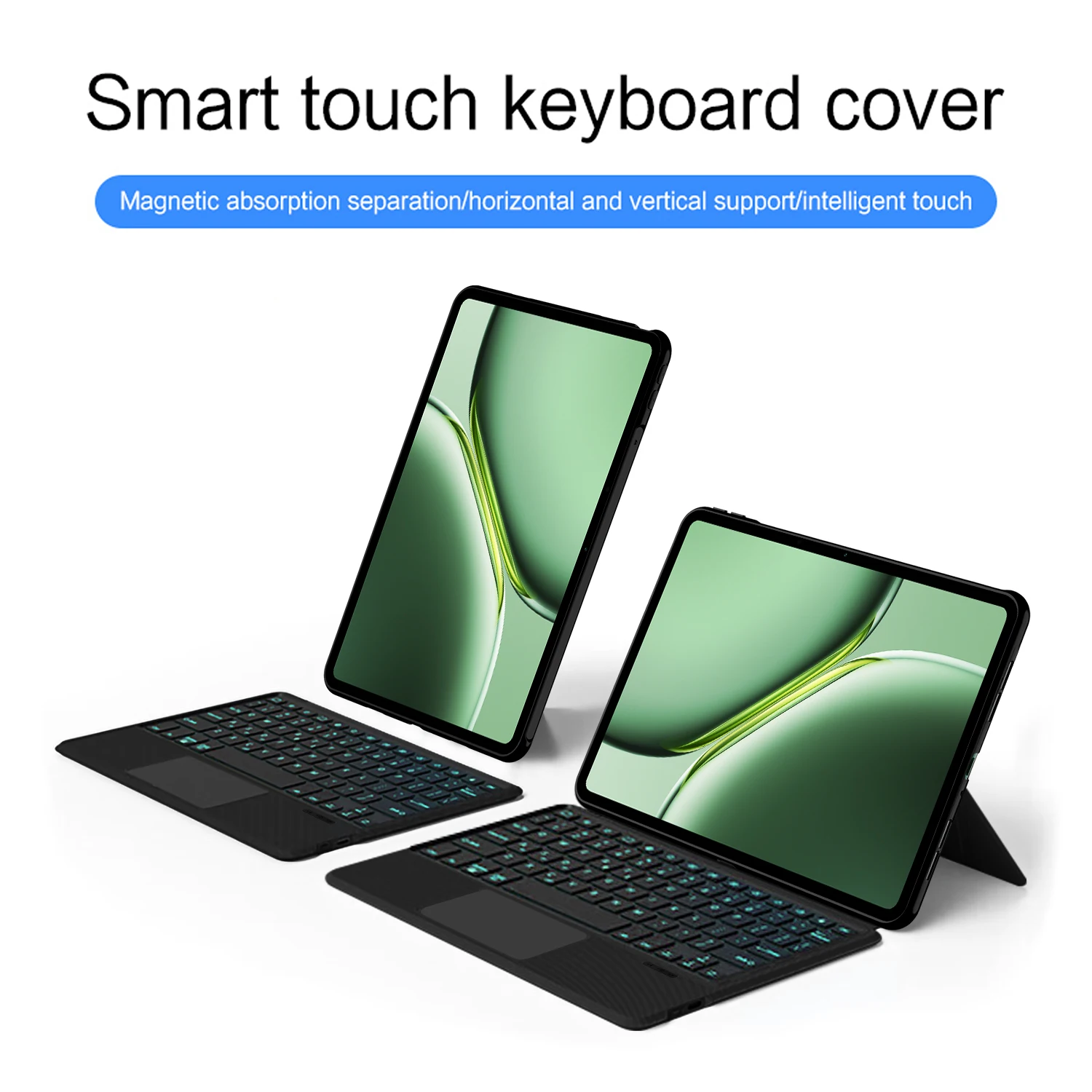 Imagem -02 - Smart Magic Keyboard para Oneplus Pad Tablet Capa Protetora Case para One Plus Pad Pro Russo Árabe Espanhol Francês 12.1 Polegada 2024