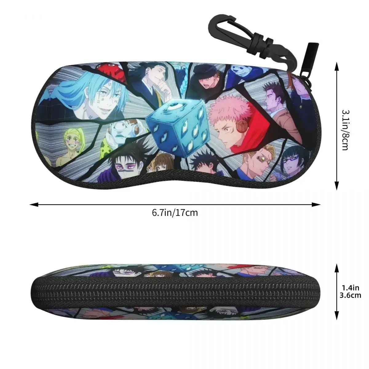 Megumi Besto Friendo Jujutsu Kaisen Sukuna Anime Shell Glasses Case Protector Sunglasses Box Women Men Soft Eyeglass Bag Pouch