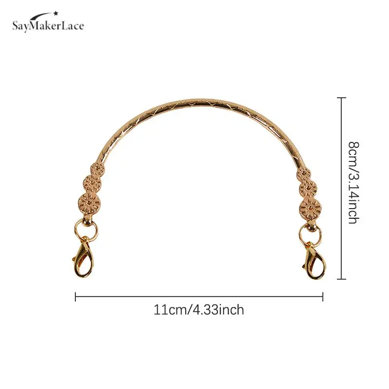 11cm Metal Bag Frame For Purse Handbag Handles Clutch Bag Accessories DIY Purse Clasp Round Metal Bag Handles Bags Hardware