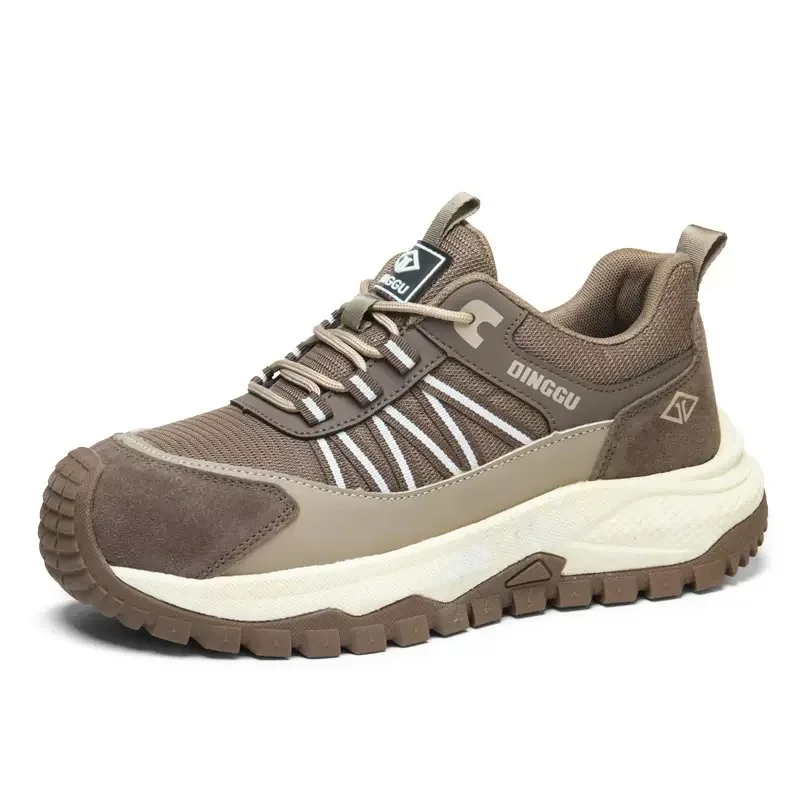 New Stylish, Durable, and Breathable Men's Work Shoes: Impact-Resistant, Puncture-Resistant, Lightweight Safety Shoes