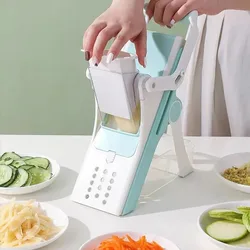 Donirt 5 in 1 Vegetable Cutter Mandoline Slicer Manual Food Chopper Fruit Potato Cucumber Carrot Meat Slicer Shredder Safe Slice