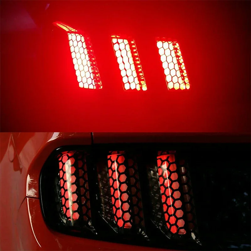 Universal DIY Smoke Wrap Film Honeycomb Taillight Stickers Auto Rear Lamp Protector Decal Car Exterior Styling Accessories view 4