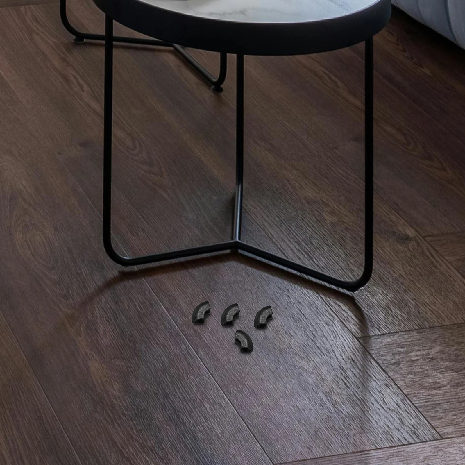 

2 Sets U-Shaped Table Leg Protectors Plastic Metal Hairpin Desk Coffee Table Foot Covers Floor Protector Pads Furniture Stoppers