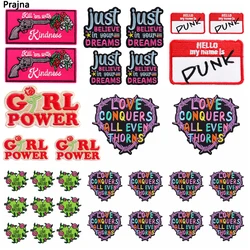 10PCS/set Colorful Cartoon Letter Embroidery Patch Jackets Sew Embroidered Patches For Clothes Iron On Patches For Clothing DIY