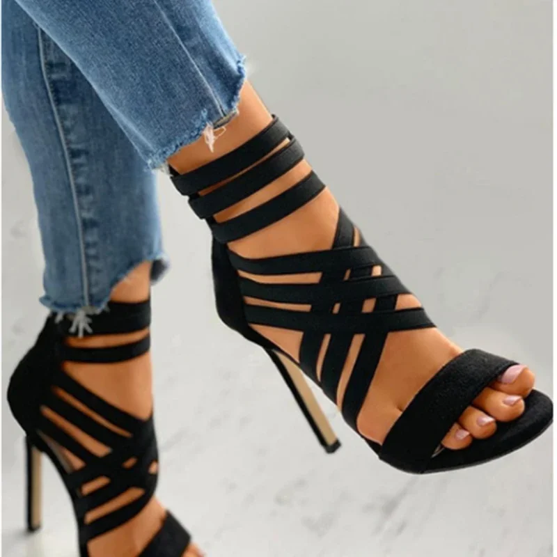 2022 New Summer Women\'s Shoes Sexy Open Toe Gladiator Shoes Women\'s High Heels Dress Party Wedding High Heels Sandals