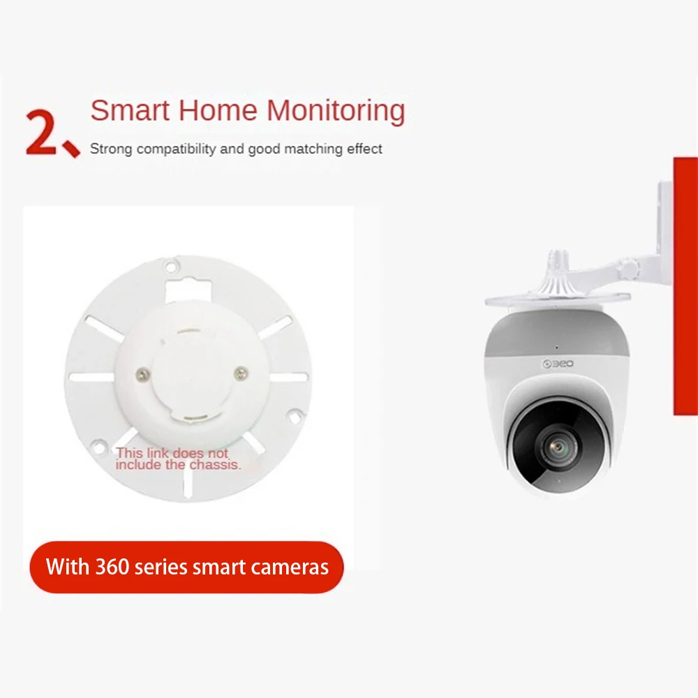 Bracket High Compatibility Solid Multi-angle Rotation Thickened Base Long Life Camera Plastic Gimbal Indoor Monitoring Support