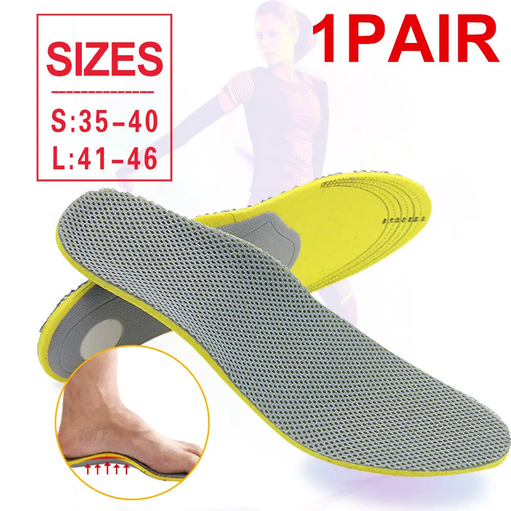 Orthotic Insoles Pain Support Pads Flat Foot Relief Arch Orthopedic Sports