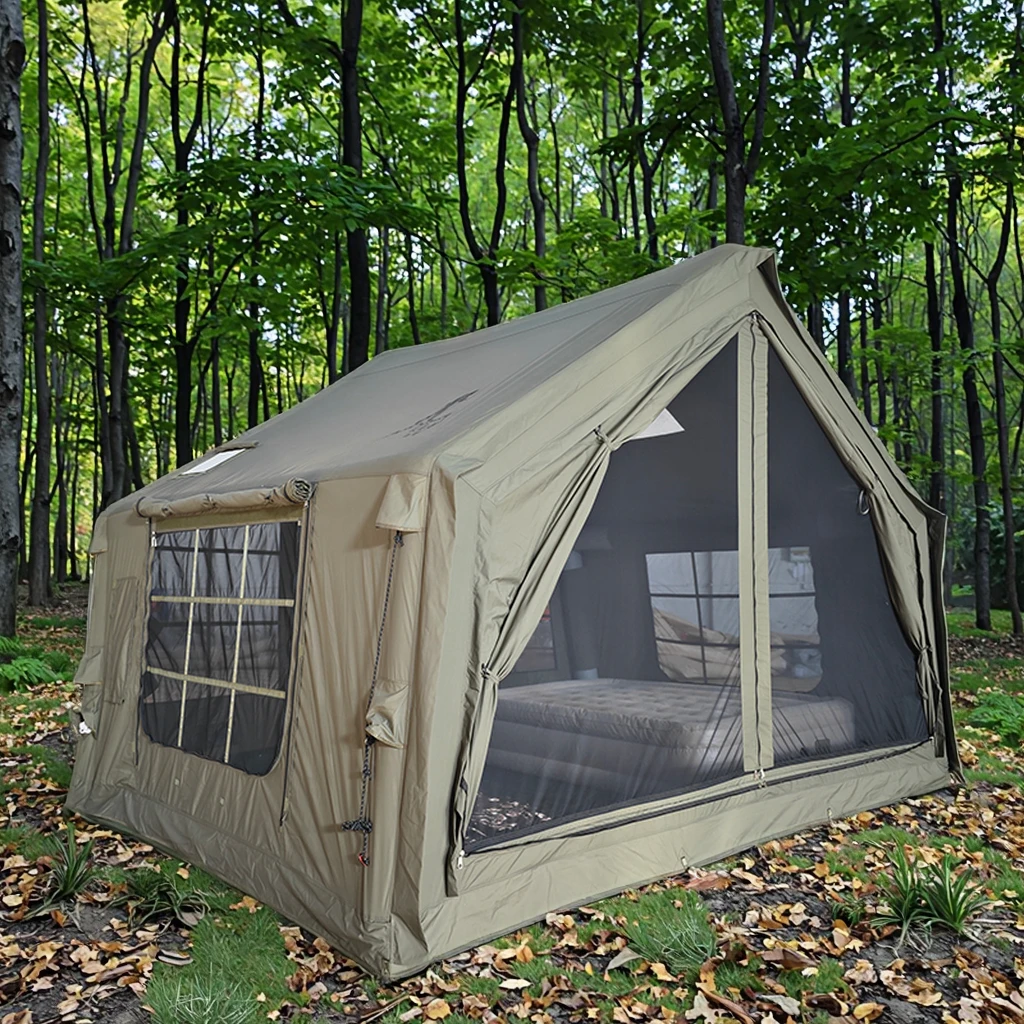 

Outdoor Luxury 2-4 Person Air Tent CAmping Glamping Tent House Travel And Parties Windproof And Waterproof