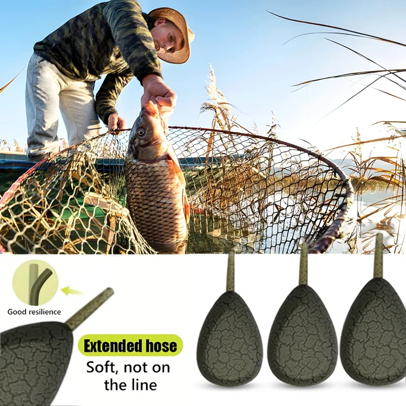 Plomada con diseño grieta para carpfishing – Peso de pesca original - imagen 2