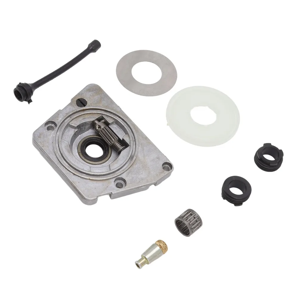Silver Oil Pump Worm Gear Round Compact Clutch Dust Cover Metal Easy to Install for HUSQVARNA 61 66 266 268 266XP 268XP 272XP