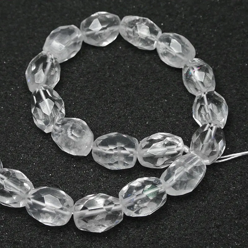 Natural Faceted Freefrom White Rock Quartz Beads For Jewelry Making Beads 15\'\' Needlework Clear Crystal DIY Beads Trinket