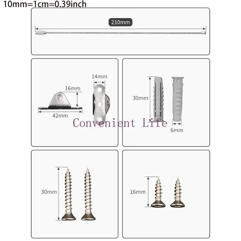 L1EE roestvrijstalen meubelriemen, metalen meubelmuurankers, anti-tippreventie-apparaat voor het verbeteren