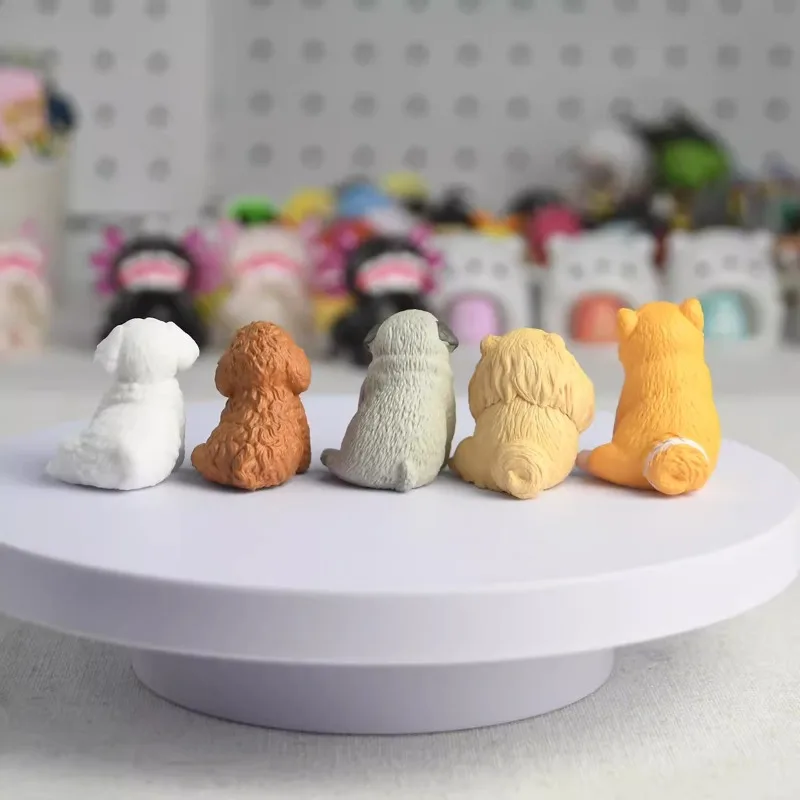 Original Yell Japan Gashapon Figure Anime Cute Mini Sitting Puppy Teddy Shiba Inu Dog Figurine Kawaii Capsule Toys Gift