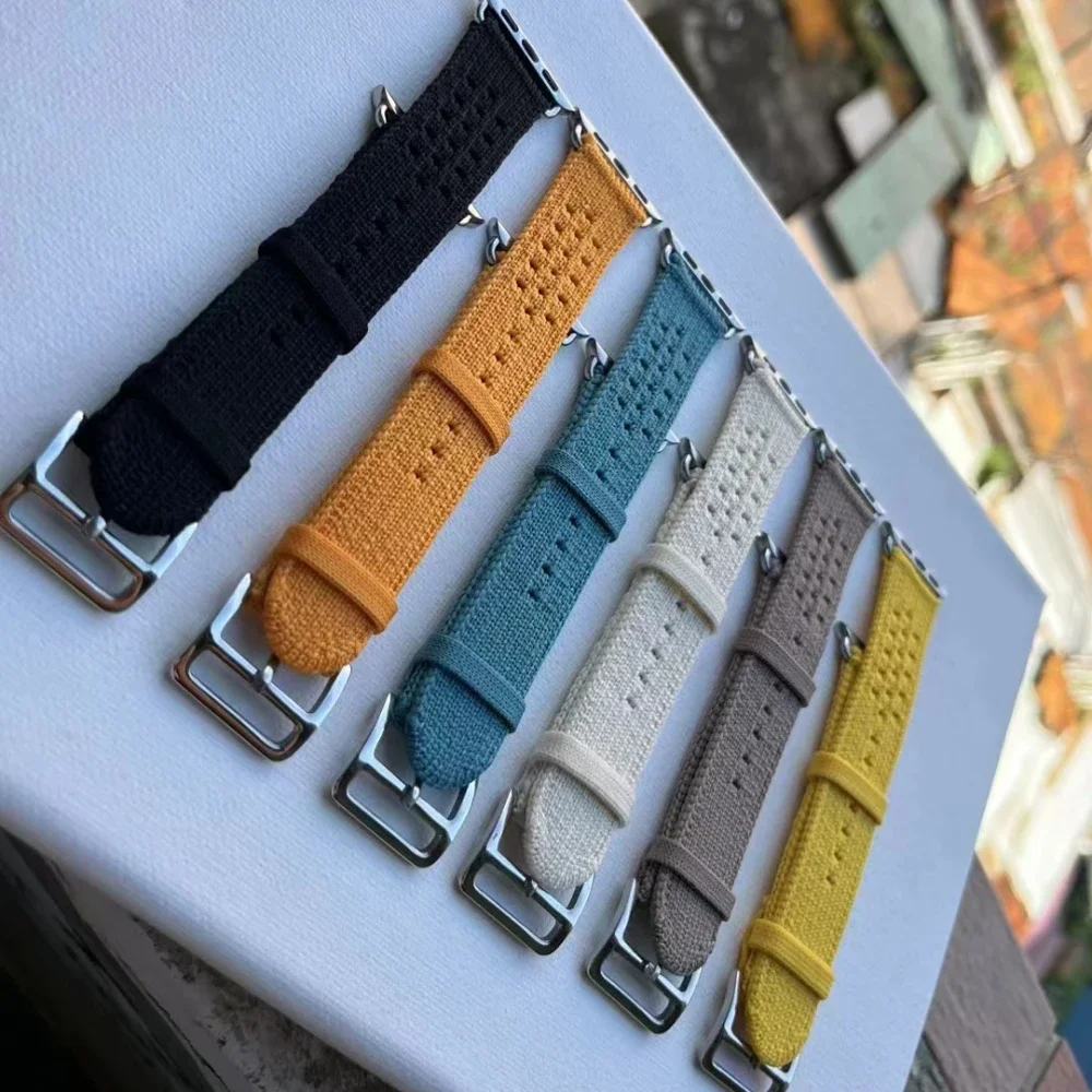 Knitted Sports Strap For Apple Watch Band 38mm 40mm 41mm 44mm 42mm 45mm 49mm Bracelet for iWatch Series 9 8 7 6 5 4 3 SE Ultra 2