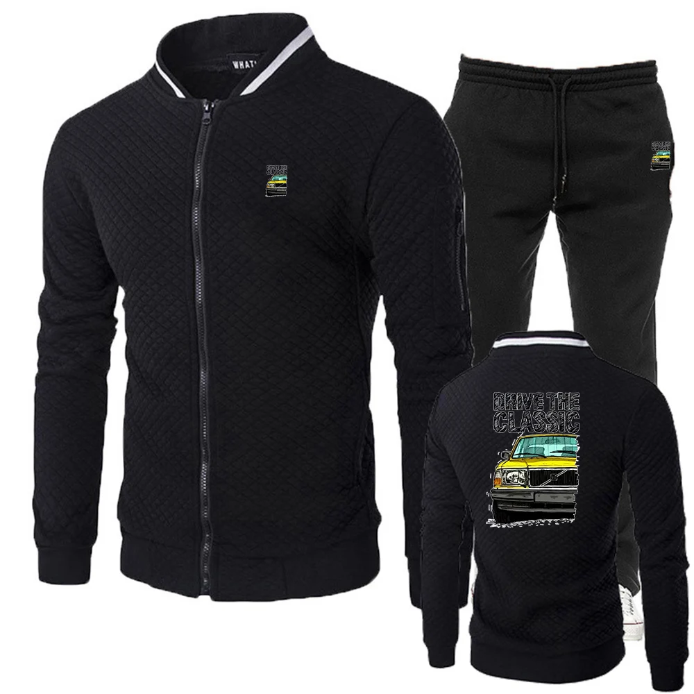 Men's Full Zip Jacket Hooded Pocket Sports Daily Designer Drive The Classic 240 Retro Old Basic Casual Hoodies Pants Suits