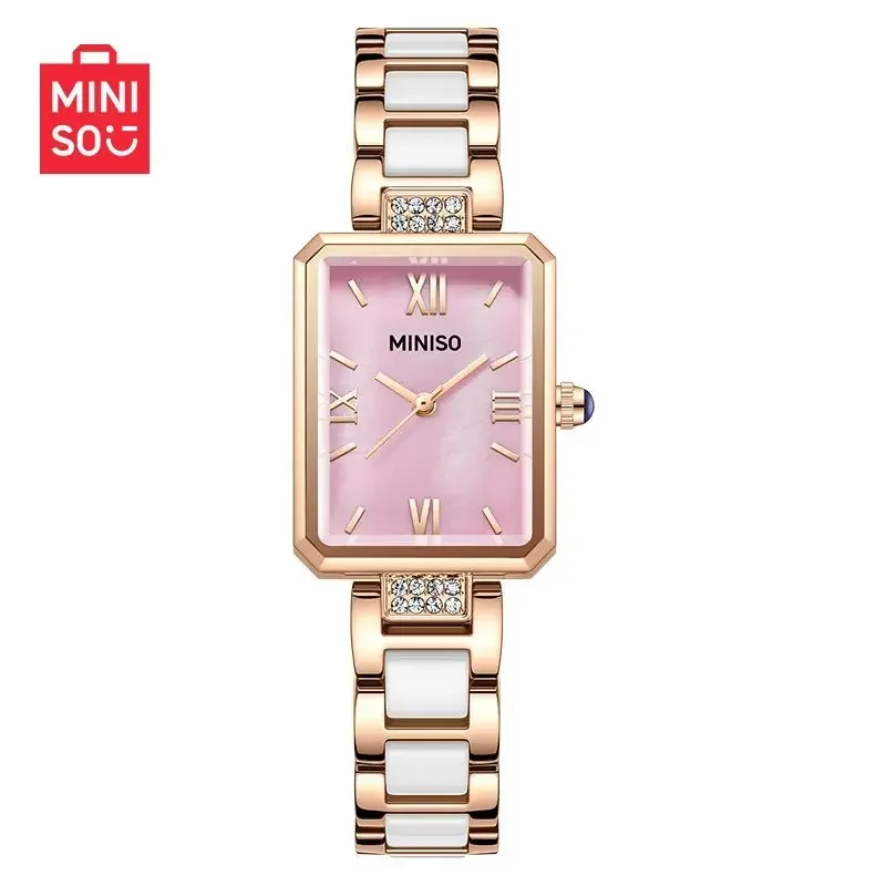 Miniso Genuine New Small Square Watch Light Luxury Temperament Quartz Watches