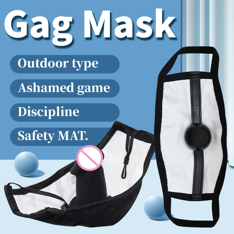 Dildo/Ring Gag In Mouth Bdsm Restraints Sex Mask/Games/Toys For Couple/Men/Women/Adult Cosplay Masks Sexy Bondage Equipment