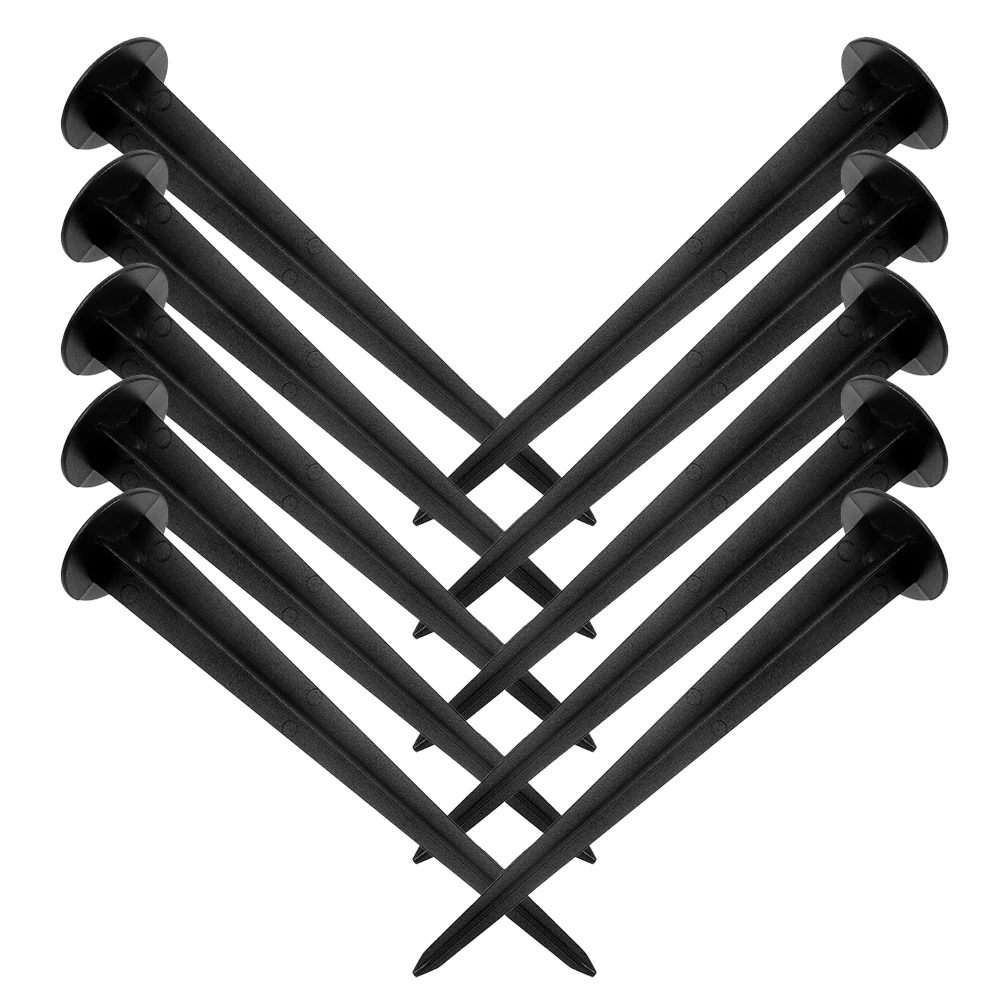 

10pcs Solar Ground Stakes Black Waterproof Outdoor Garden Lawn Light Fixing Aluminum Anti Rust Long Use Landscape Lighting