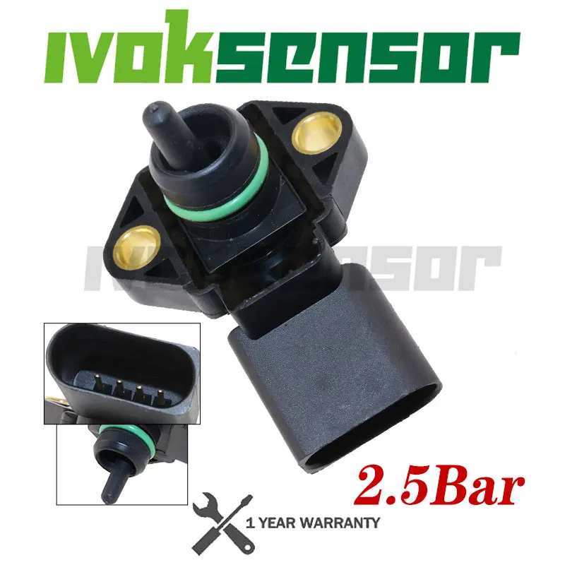 Car 2.5 Bar Manifold Abosolute Pressure MAP Sensor For Audi VW Skoda Fabia Octavia Superb 038906051 038 906 051 0 281 002 177