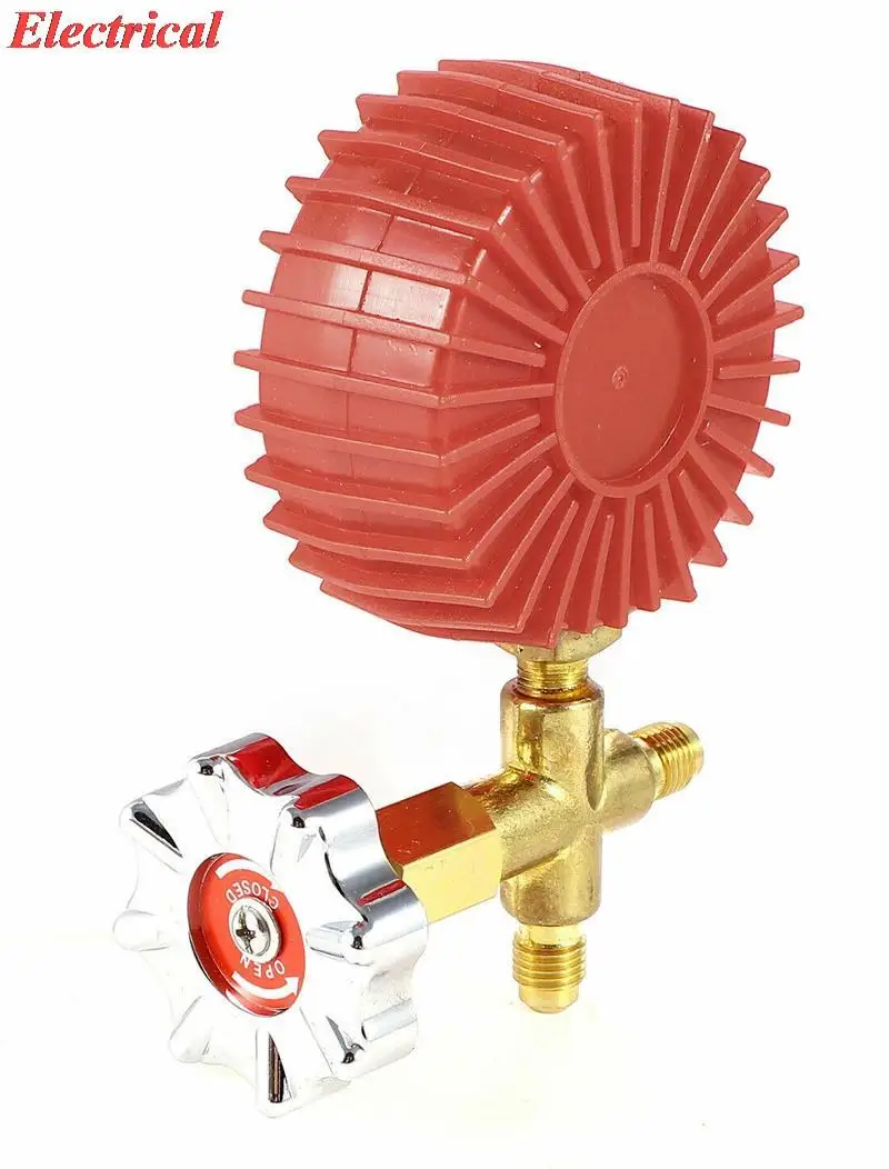 1pc 11mm Thread Air Conditioner Refrigeration Single Manifold Pressure Gauge Tool
