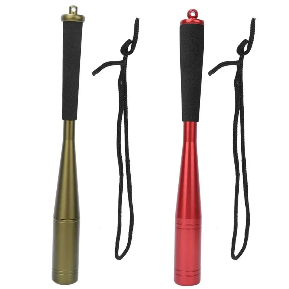 Durable Aluminium Alloy Fishing Bat Tool Foam Handle 25mm Diameter Fish Whacker Two Colors Fishing Solid Club Fly Fishing