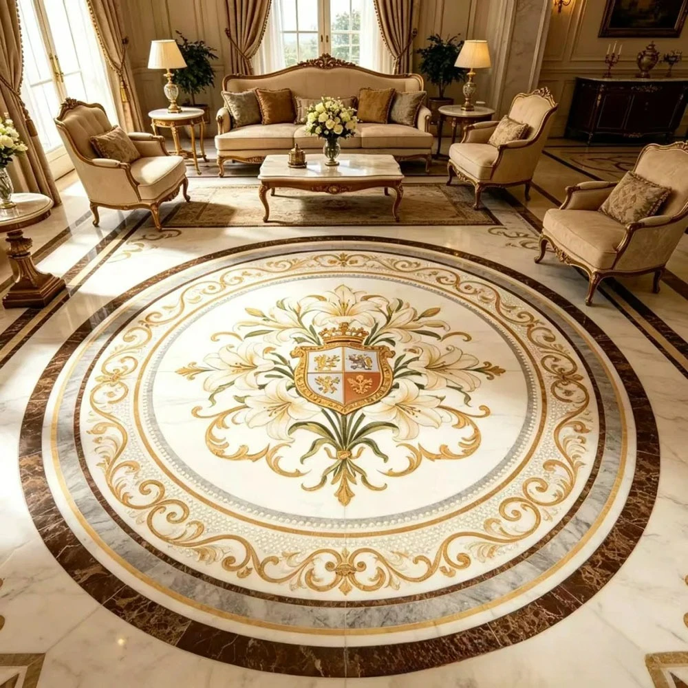 Round Heart Art Tile  Nordic Floor  Puzzle Porch Kitchen And Bathroom Restaurant  Whole Body Parquet